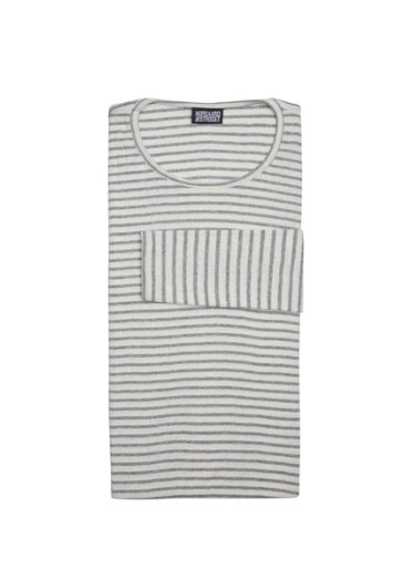 NØRGAARD PAA STRØGET 101 NPS STRIPES REGULAR ECRU/LIGHT GREY